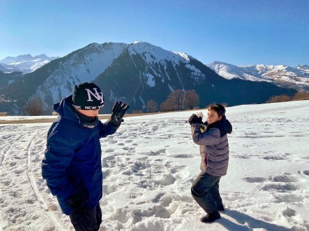 Photo séjour Albiez : Ski, luge et boules de neige